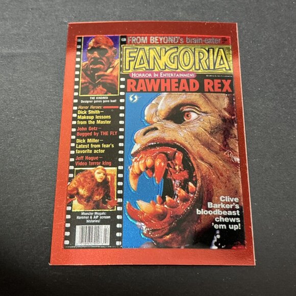 1992 Fangoria Horror Collector Cards Chromium Predator X2 & Rawhead Rex US - Picture 2 of 4